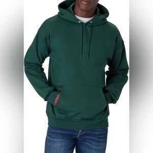 Hanes Men's Ultimate Sweatshirt Fleece Hoodie Cotton Sweatshirt Size XL Green #B